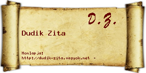 Dudik Zita névjegykártya